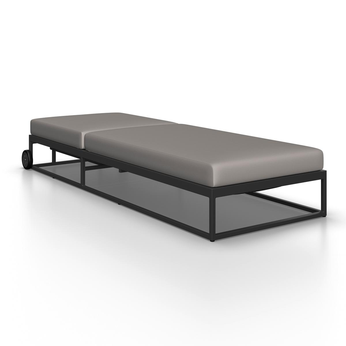 Kerti Napozóágy Berry - világosszürke, Modern, műanyag/textil (200/24/72,5cm) - Bessagi Garden