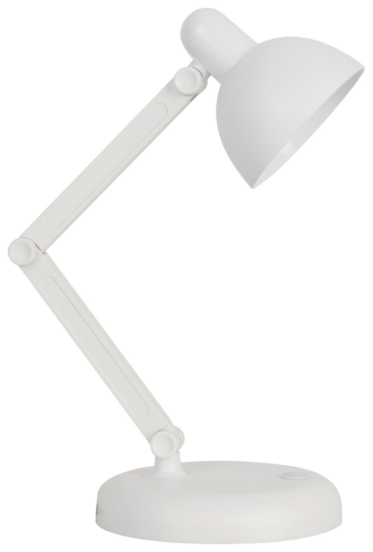 Led Asztali Lámpa Schwank - fehér, Modern, műanyag (12,5/34cm) - Modern Living