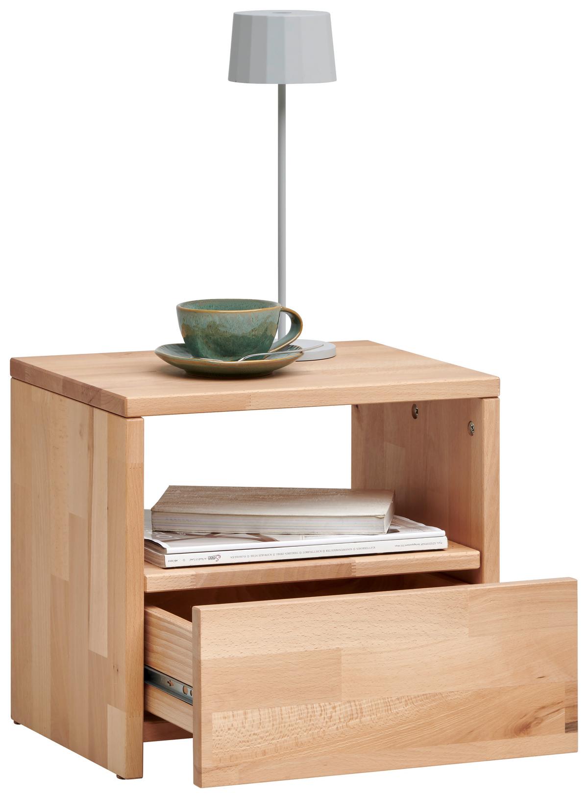 SZAFKA NOCNA PETER - buk twardzielowy, Natur, drewno (40/37/33cm) - MID.YOU