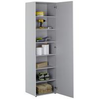 Večnamenska Omara Mrk, Bela - bela/barve aluminija, Konvencionalno, umetna masa/leseni material (50/185/40cm) - Mömax