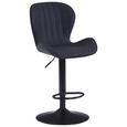 Taburet De Bar Klaus - gri închis/negru, Modern, metal/textil (48l) Taburet De Bar Klaus - gri închis/negru, Modern, metal/textil (48l)