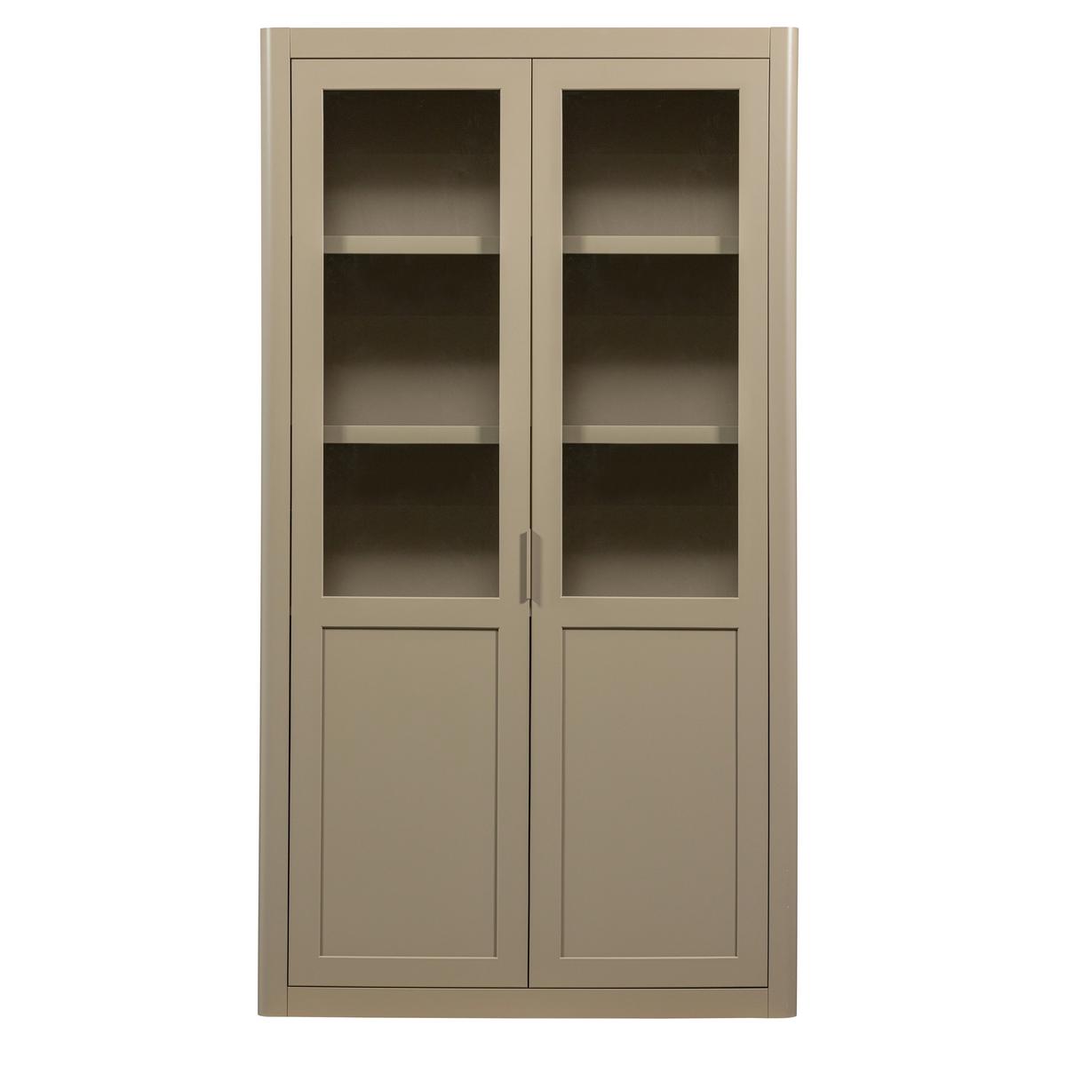 Vitrine Gunnar Schlammfarben B: 120 cm - Schlammfarben/Schwarz, Design, Holz/Metall (120/217/48cm) - Livetastic