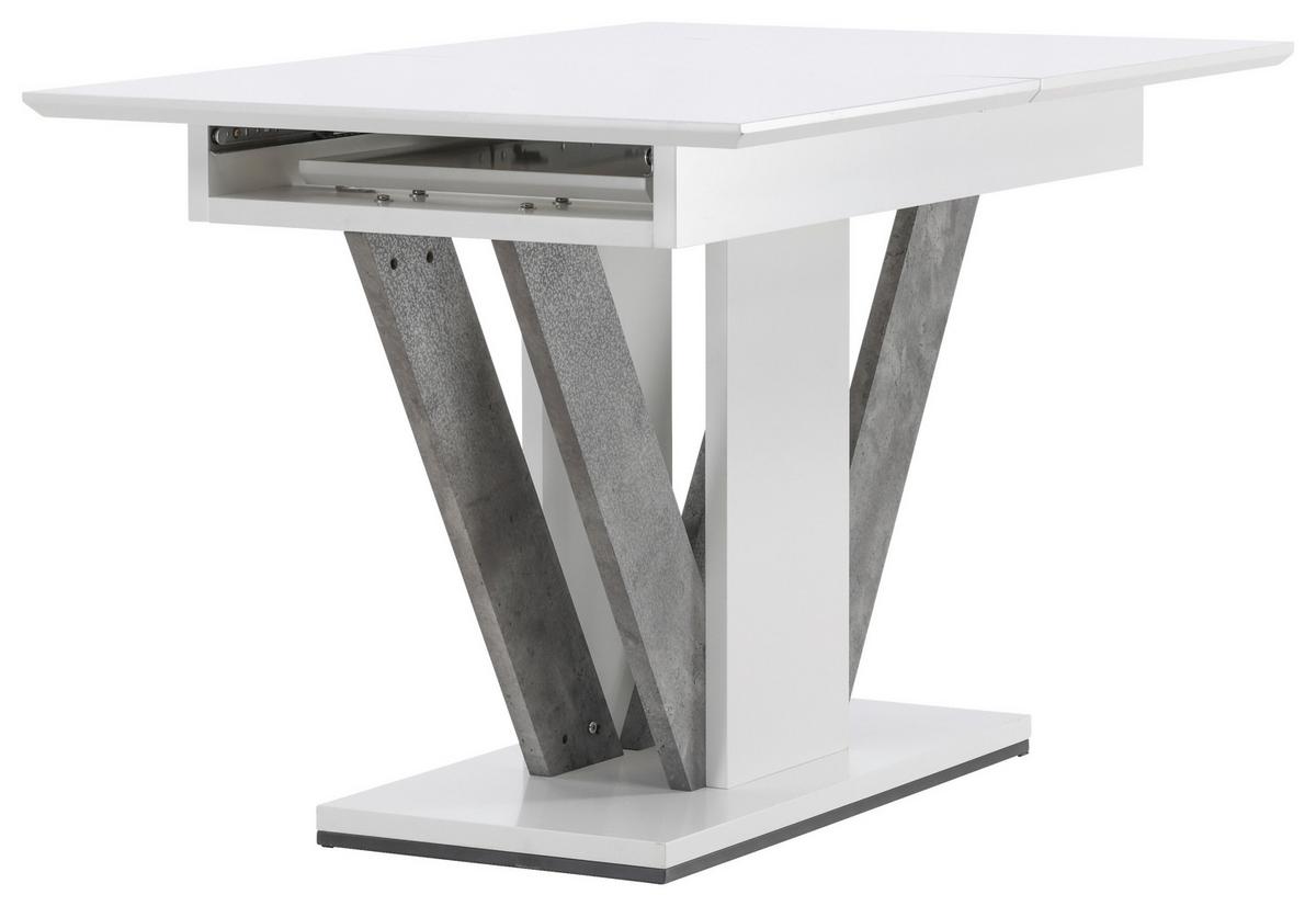 ESSTISCH DISA - Weiß/Grau, Design, Holz/Holzwerkstoff (120/80/76cm) - Livetastic