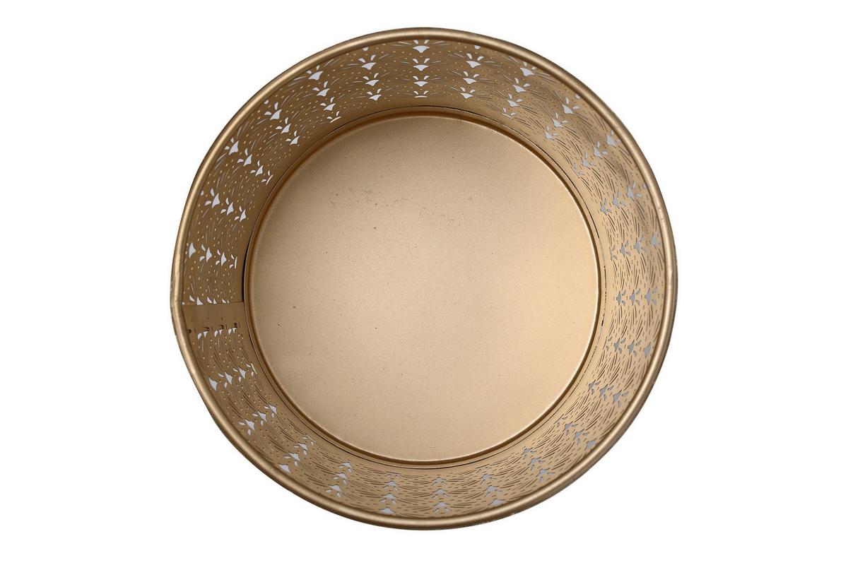 BODENVASE ART DECO 1115 - Lila/Goldfarben, Trend, Metall (25/90cm) - Kayoom