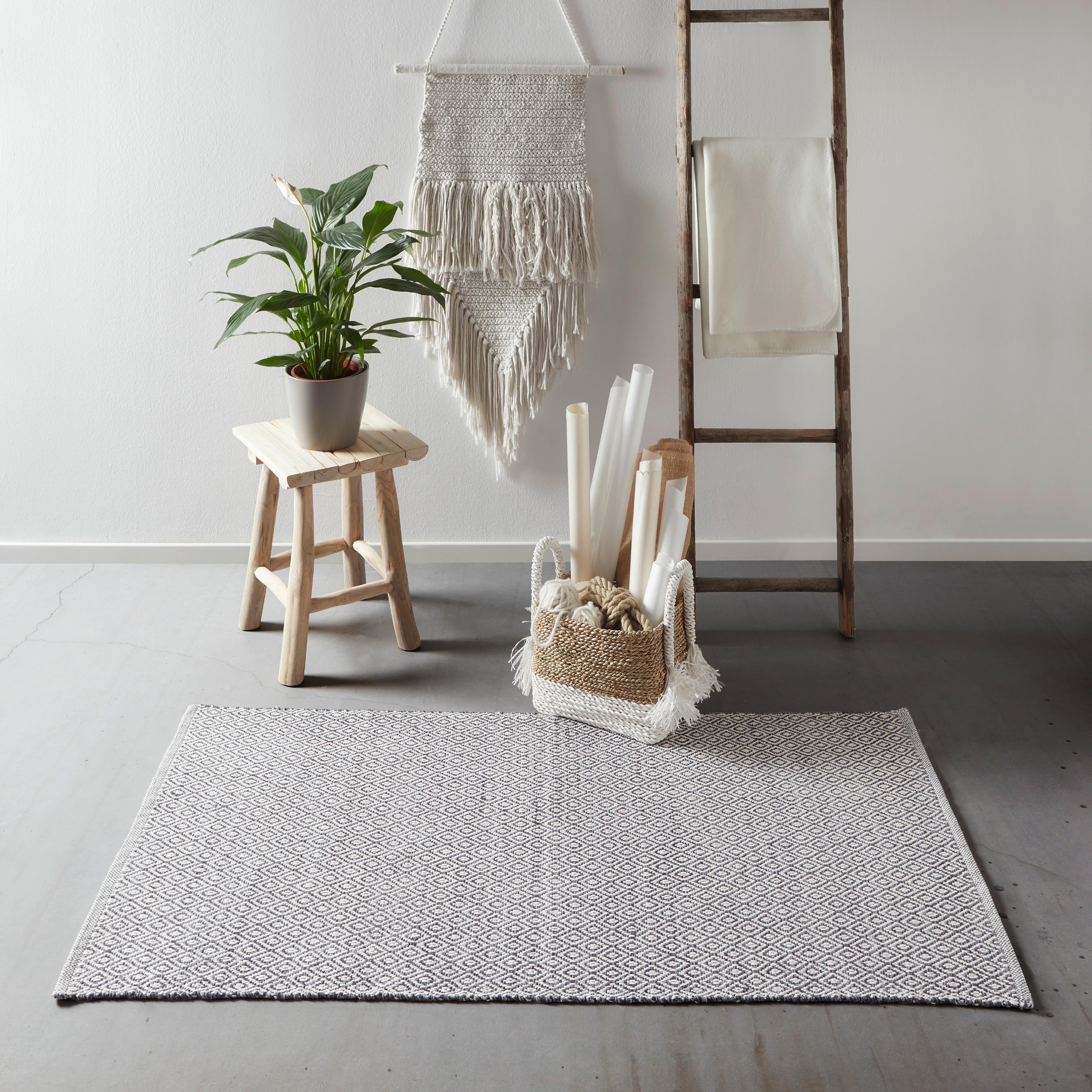 HANDVÄVD MATTA CAROLA 1 - grå, Basics, textil (60/120cm) - Mömax