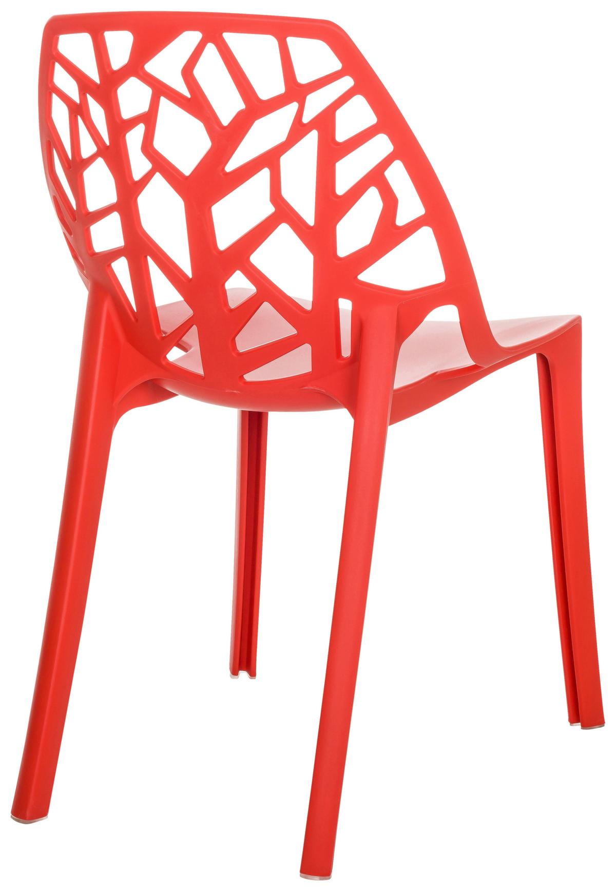 Stol Artifo Tri, Rdeča - rdeča, Basics, umetna masa (47/80/56cm) - MID.YOU