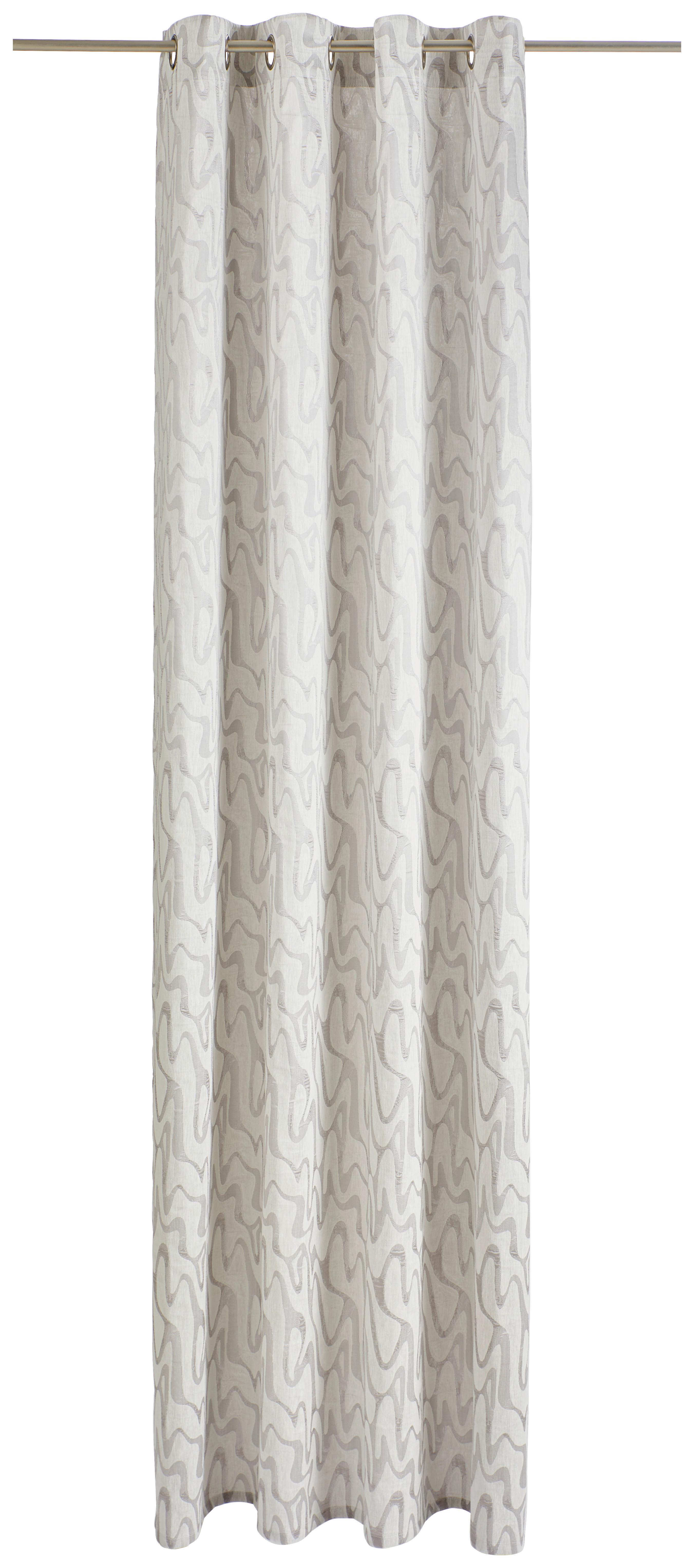 ZASŁONA NA PRZELOTKACH ONDA - kolor srebrny, Lifestyle, tkanina (140/245cm) - Dieter Knoll