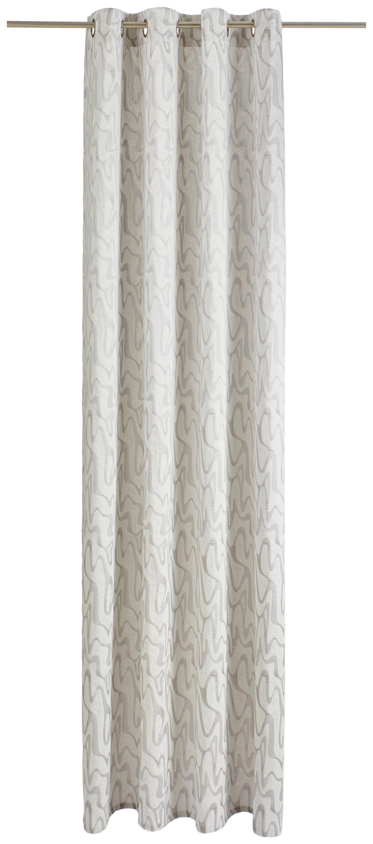 ZASŁONA NA PRZELOTKACH ONDA - kolor srebrny, Lifestyle, tkanina (140/245cm) - Dieter Knoll