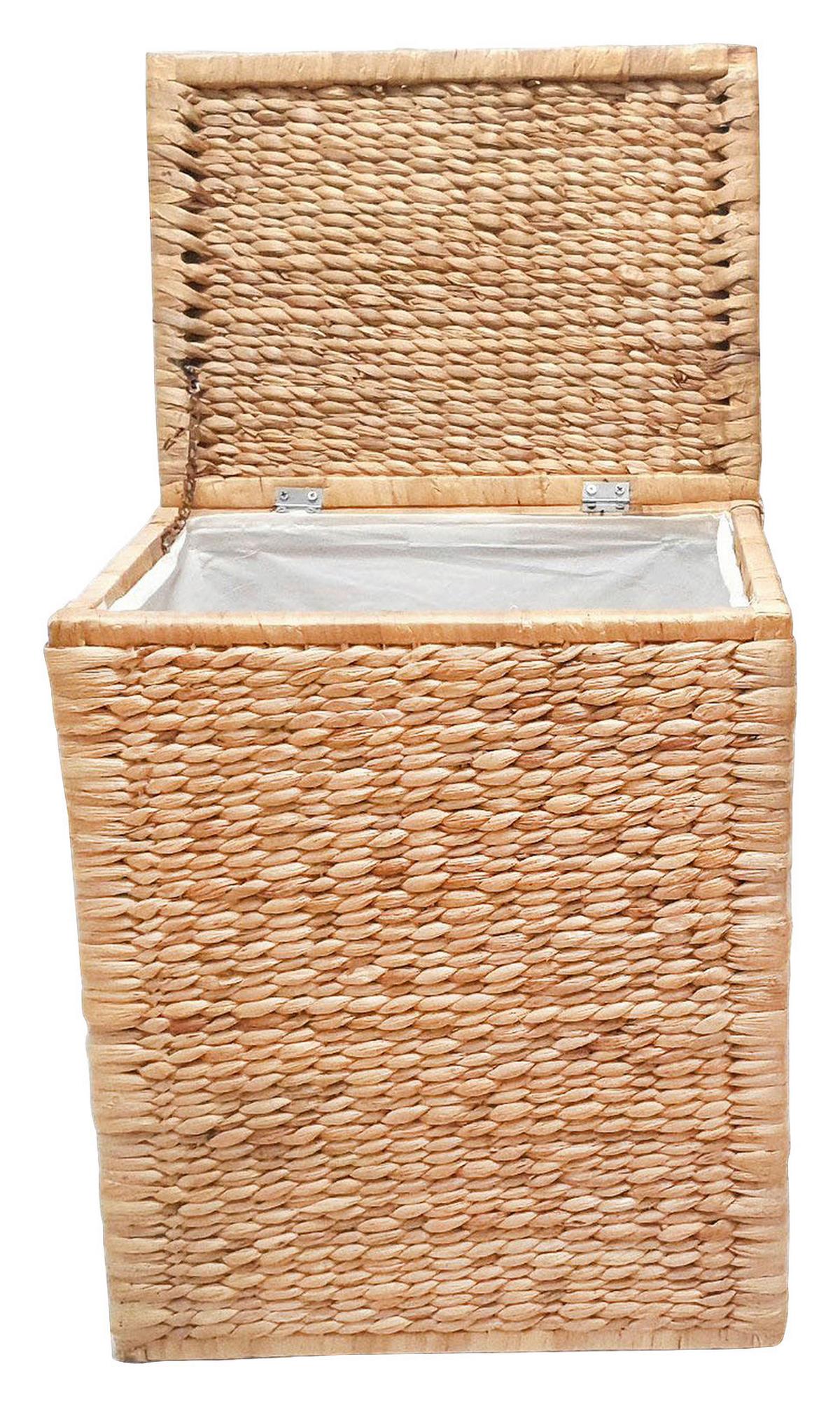 Szennyestartó Max - natúr színű, Romantik / Landhaus, textil/természetes anyagok (38/52/27cm) - Zandiara