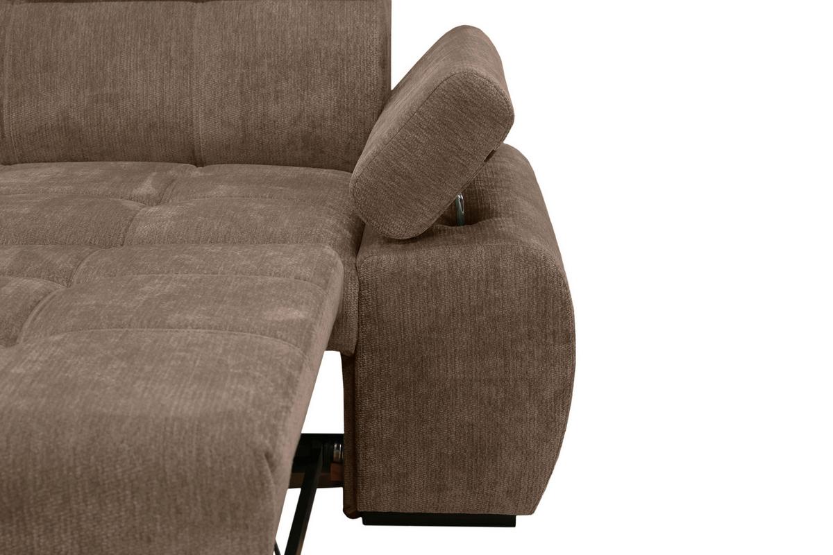 Kutna Garnitura Vegas - smeđa/crna, Design, drvo/tekstil (173/294cm) - Modern Living