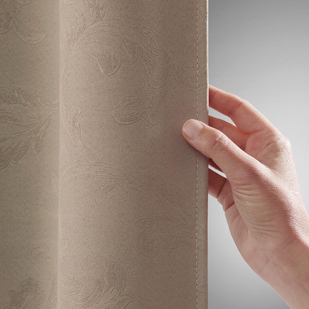 Zatemnitvena Zavesa Alva - rjavosiva, Moderno, tekstil (140/245cm) - Premium Living