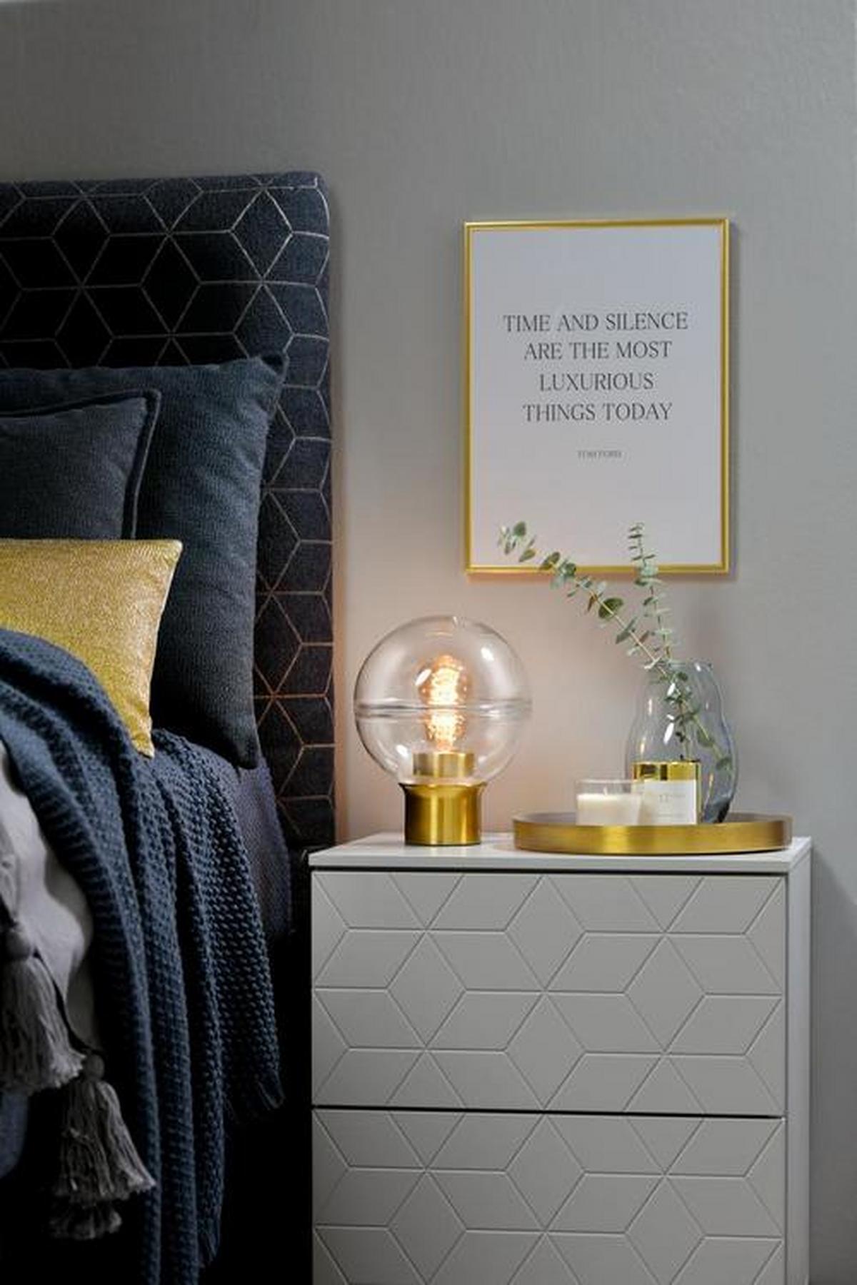 LAMPA STOŁOWA 96731 - TOKIO VILLEROY & BOCH - przejrzysty/kolor złoty, Design, metal/szkło (30/36cm) - Villeroy & Boch