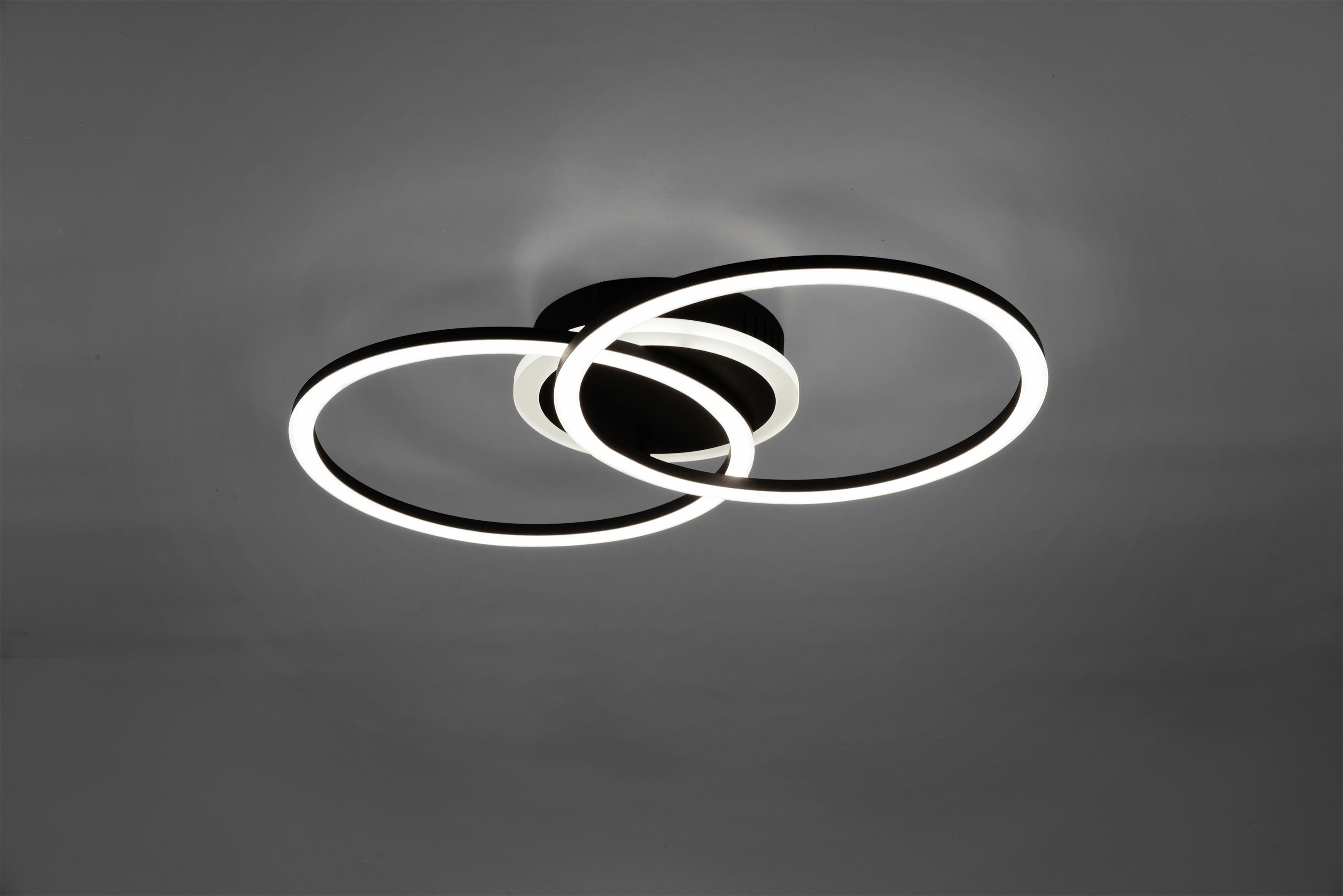 LAMPA SUFITOWA LED R62783132 VENIDA - czarny/biały, Design, tworzywo sztuczne/metal (50/30/7,5cm)