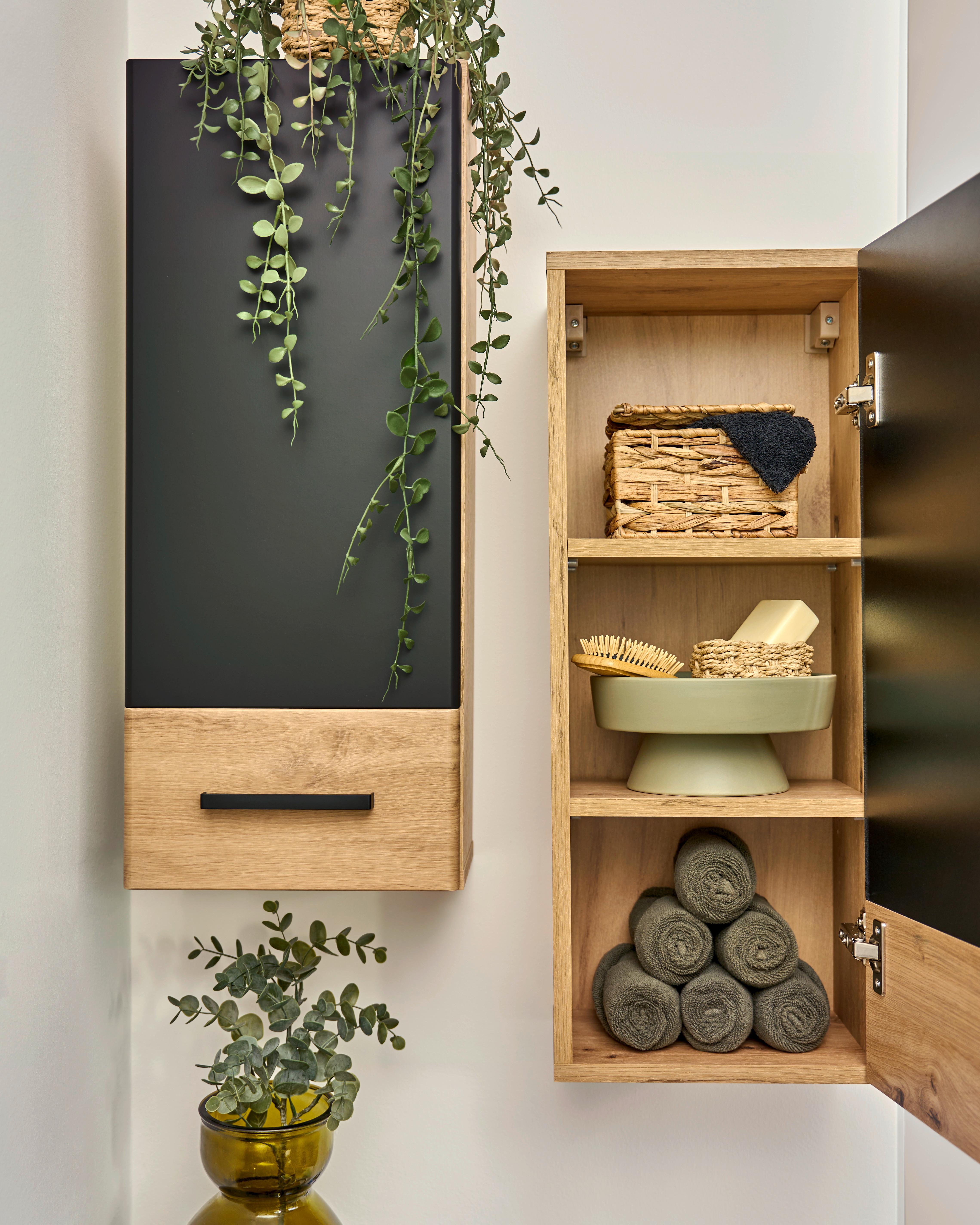 UNDERSKÅP CALVI -EXKLUSIV- - grå/svart, Modern, trämaterial/plast (30/76/30cm) - Mömax