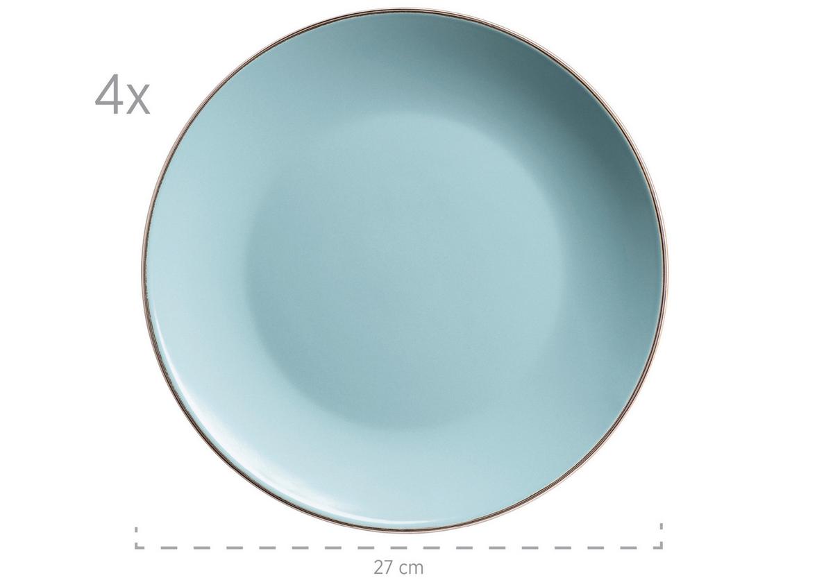 KOMBISERVICE 931625 POSTSICHER BLAU - Blau, Basics, Keramik (34/31,5/32cm) - Mäser
