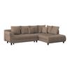 Kutna Garnitura Mendoza - siva/smeđa, Design, tekstil/drvo (309/197cm) - Modern Living