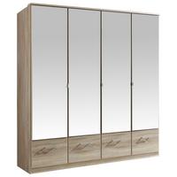 Ormar S Klasičnm Vratima Imago - boje hrasta/boje aluminija, Konvencionalno, staklo/drvni materijal (180/199/58cm) - Modern Living