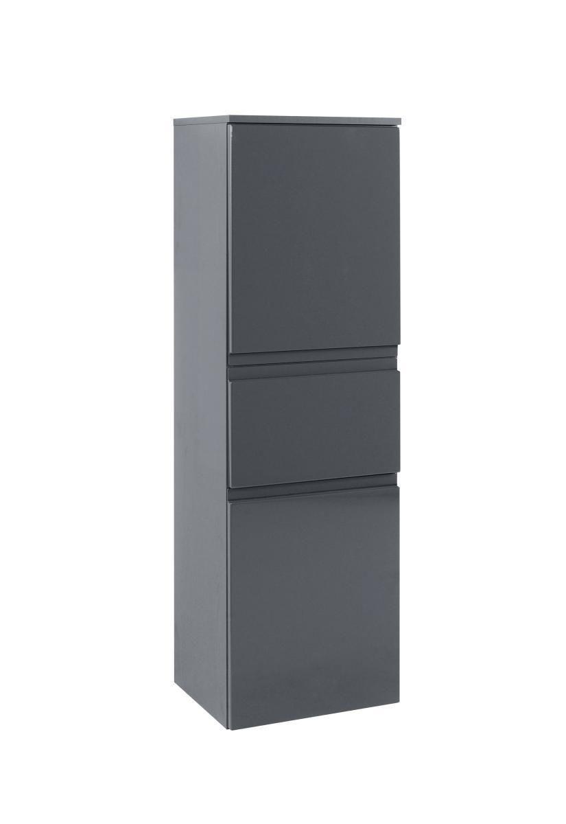 Midischrank in Grau 'Cardiff' - Graphitfarben, Design, Holzwerkstoff (40/130/35cm) - Held