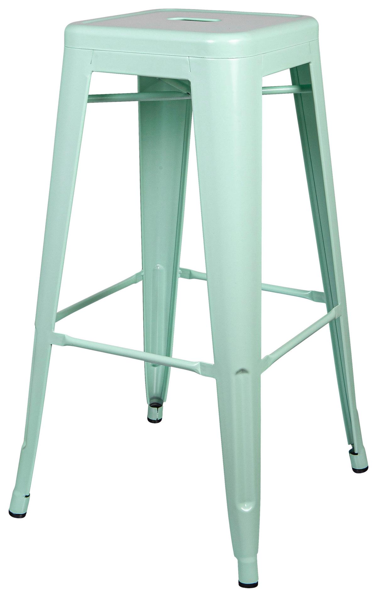 Barski Stol Vantaggio High Brush, Pastelno Zelena, Mat - črna/pastelno zelena, Basics, kovina (44/77/44cm) - MID.YOU