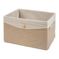 Ruháskosár Denise - M - bézs, Romantik / Landhaus, műanyag/textil (40/23/30cm) - Mömax