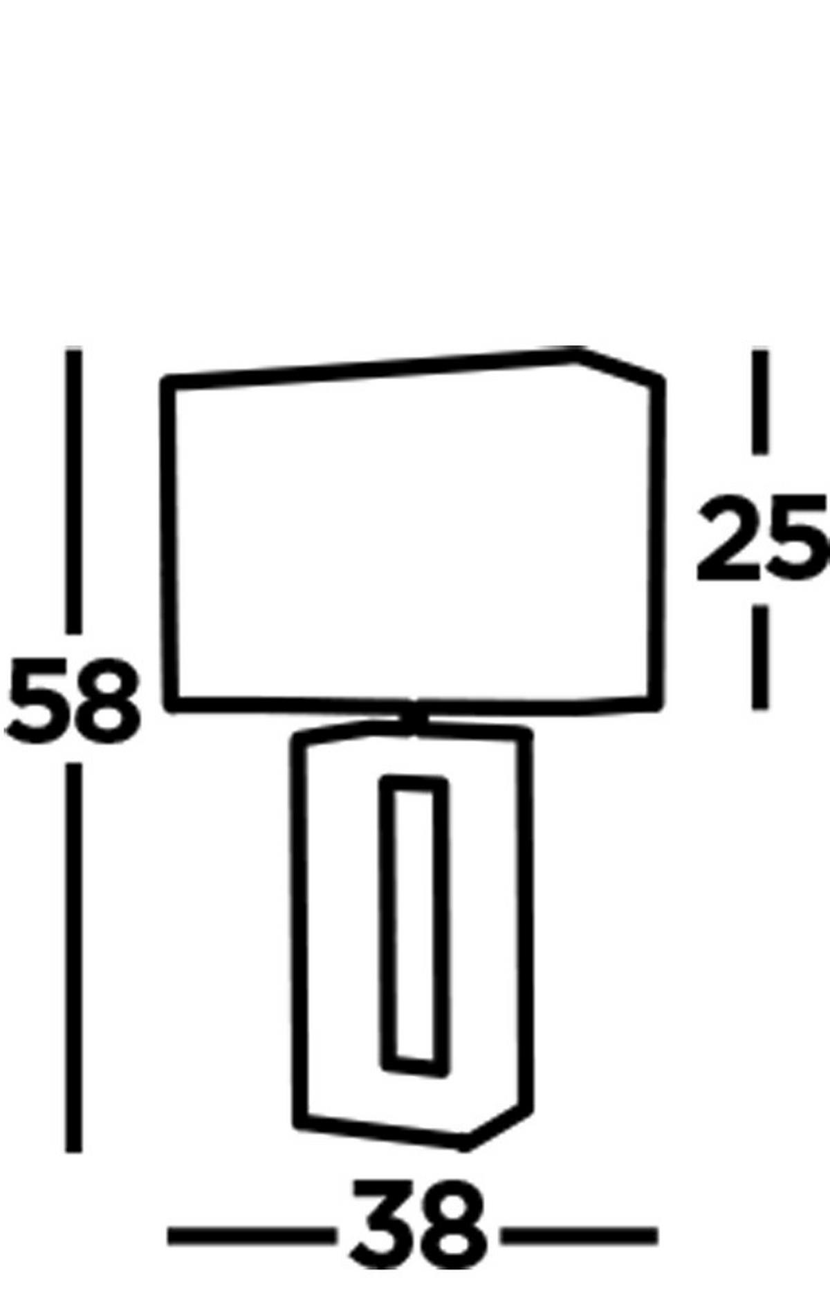Asztali Lámpa Eu1610bk Mirror - fekete, Design, műanyag/üveg (38/25/58cm)