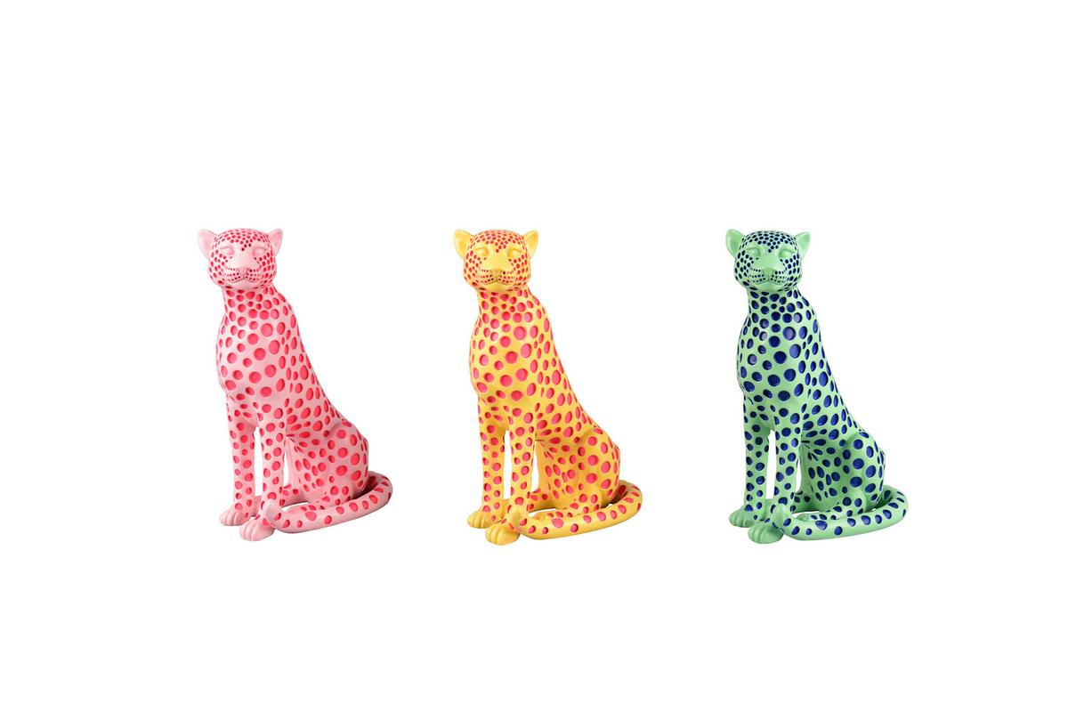 Dekoleopard Pantra Rosa - Rosa, Basics, Kunststoff (10,5/26/19cm)