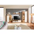TV-Element Weiß/Eichefarben - Eichefarben/Silberfarben, KONVENTIONELL, Holzwerkstoff/Kunststoff (160/48/45cm) - Modern Living TV-Element Weiß/Eichefarben - Eichefarben/Silberfarben, KONVENTIONELL, Holzwerkstoff/Kunststoff (160/48/45cm) - Modern Living