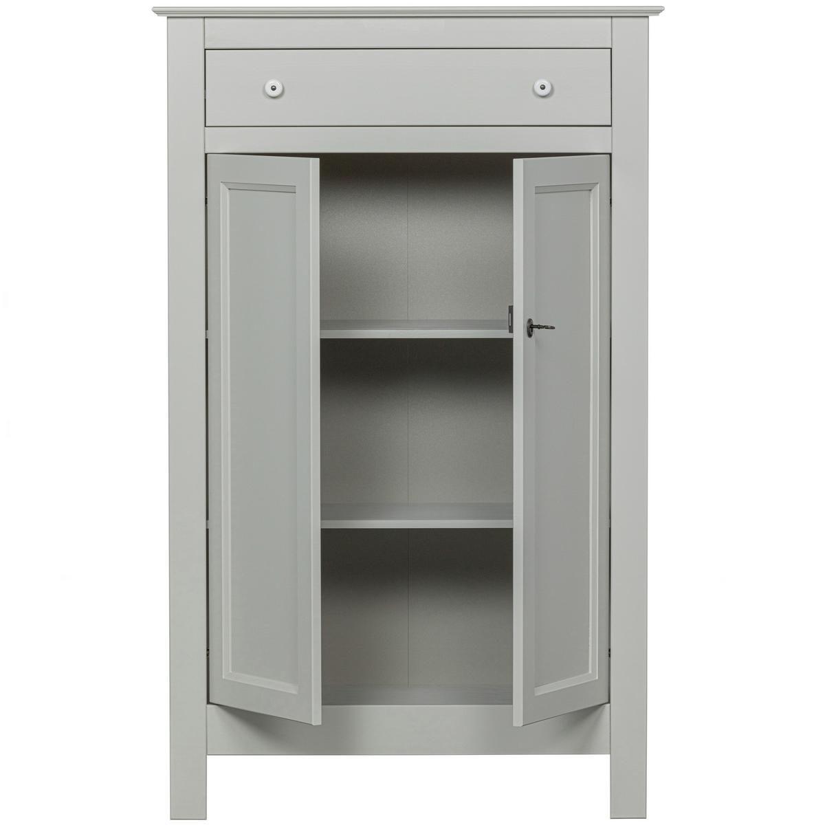 Kommode Eva Hellgrau B: 93cm - Hellgrau/Schwarz, Design, Holz/Holzwerkstoff (93/150/40cm) - Livetastic