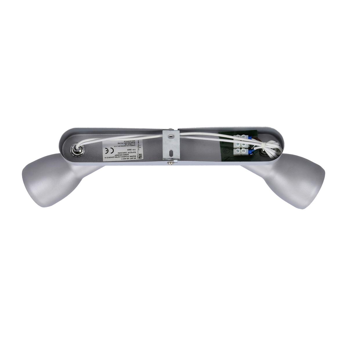 Reflektor 92-44211 Picardo - siva/srebrne boje, Trend, metal (36/6/15cm)