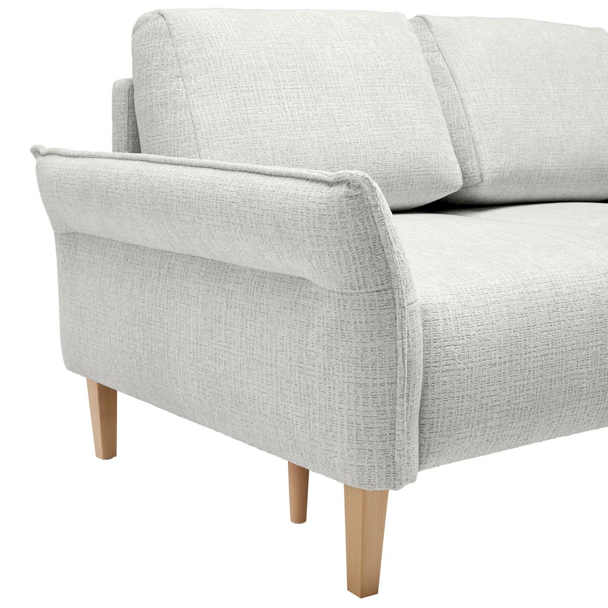 CANAPEA CU 2 LOCURI CUSTOM - gri deschis/crem, Modern, textil (150/85/92cm) - Mömax