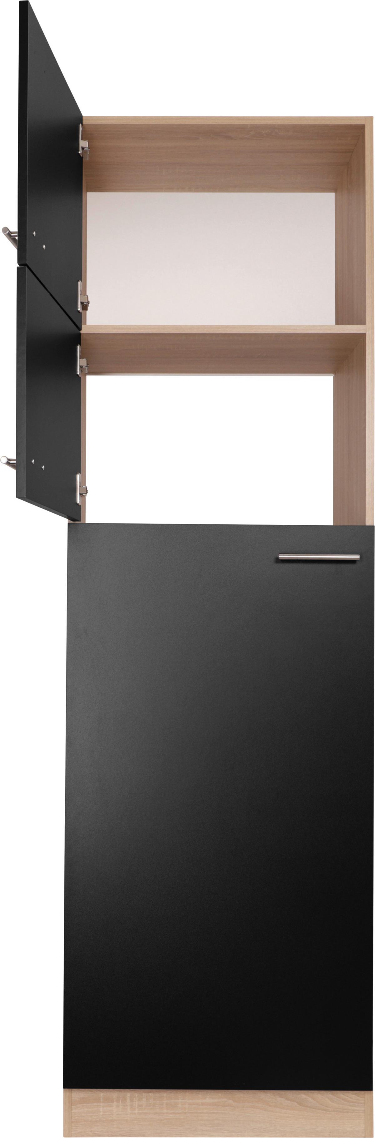 Omara Za Vgradno Napravo Merle, Barva Hrasta, Črna - srebrne barve/črna, Basics, kovina/leseni material (60/200/60cm) - Respekta