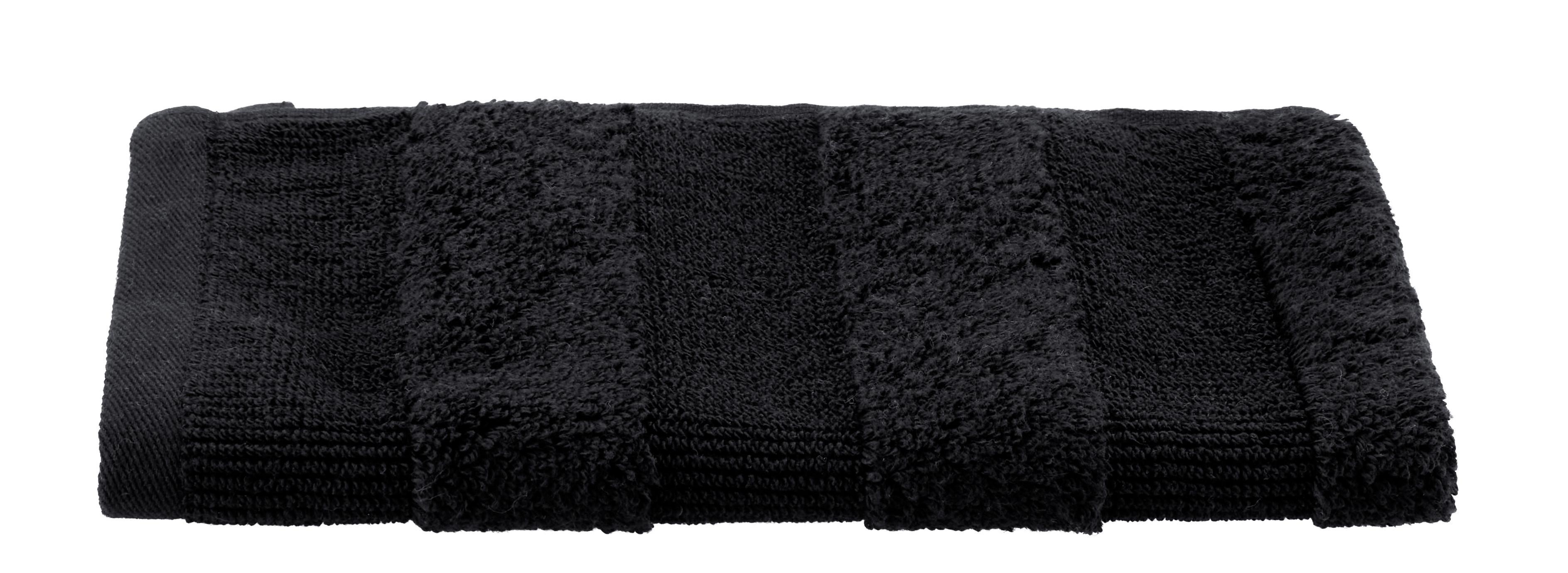 Vendégtörölköző Chris - Fekete, Textil (30/50cm) - Premium Living