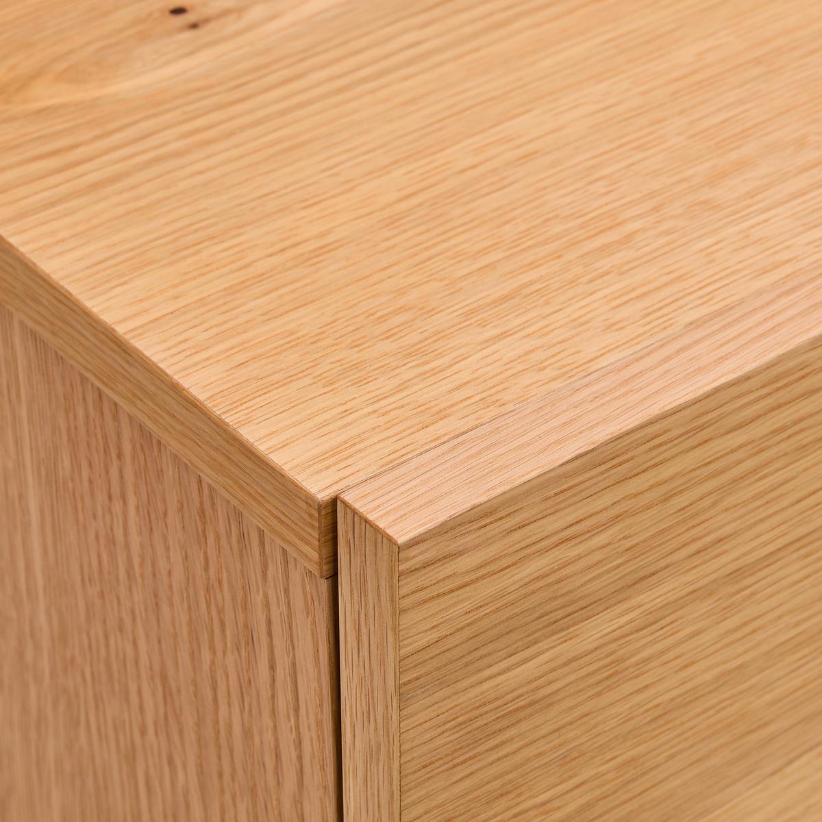 KOMODA NISKA FRANKA - kolor naturalny, Design, materiał drewnopochodny/drewno (180/33/30cm) - MID.YOU