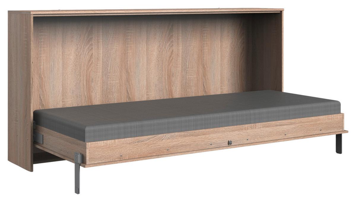 Klappbett Juist ca. 90x200 cm Eiche - Eichefarben, KONVENTIONELL, Holz/Holzwerkstoff (90/200cm) - MID.YOU