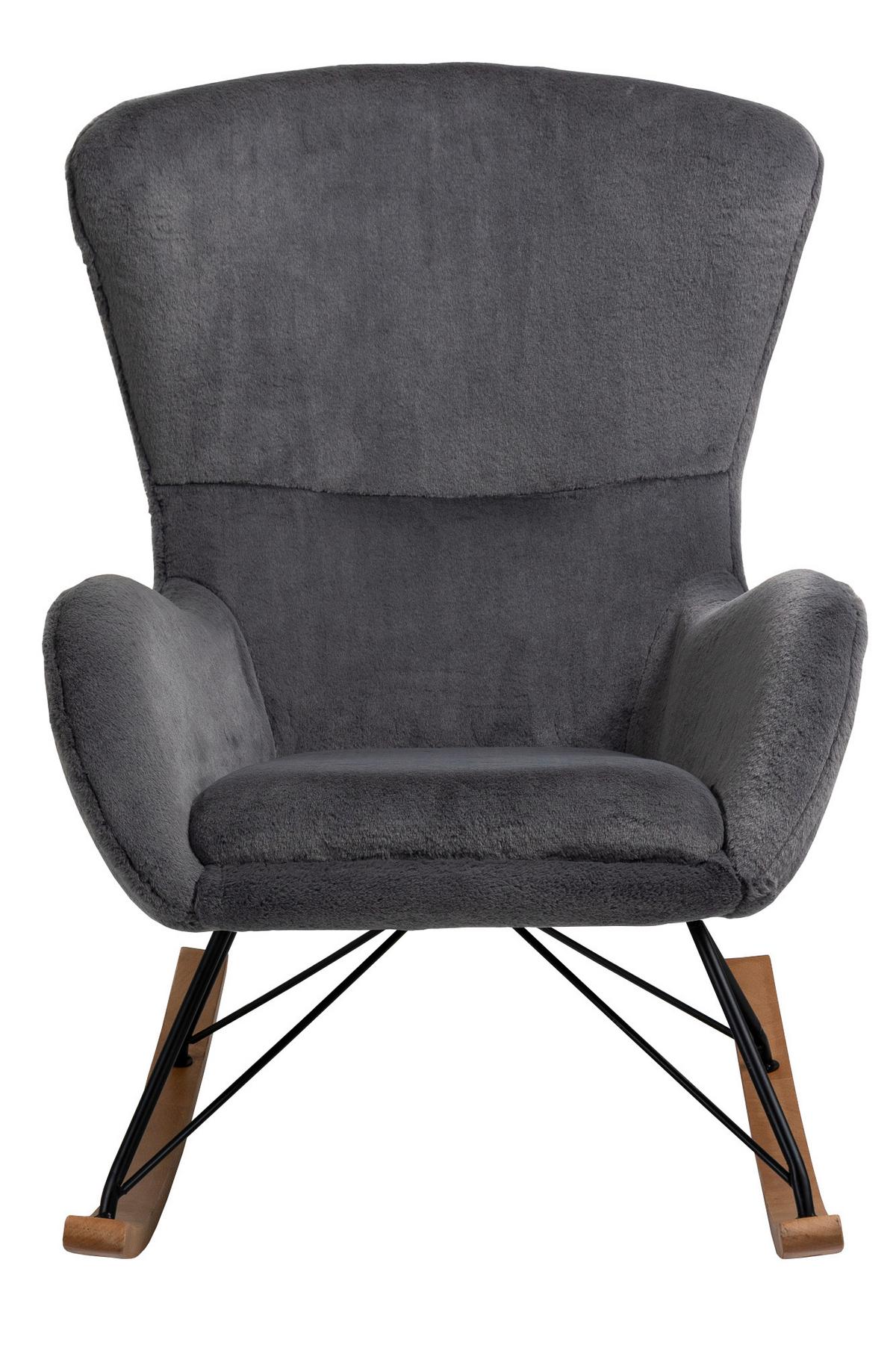 Gugalnik Lamb, Temno Siva - temno siva/barve hrasta, Moderno, kovina/tekstil (70/102/94cm) - Livetastic