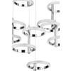 LED-HÄNGLAMPA RONG - kromfärg, Modern, metall/plast (60/60/120cm)
