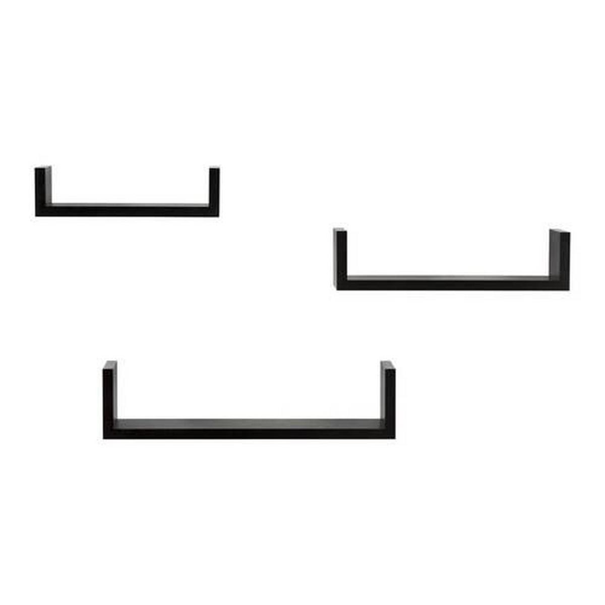 Wandboardset U-Bord in Schwarz - Schwarz, Modern (42/10/10cm) - Mömax