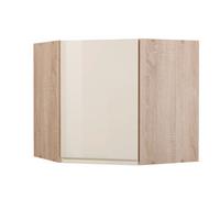 Eckoberschrank in Creme/Eiche 'Cardiff' - Creme/Sonoma Eiche, Basics, Holzwerkstoff (60/57/60cm) - Held