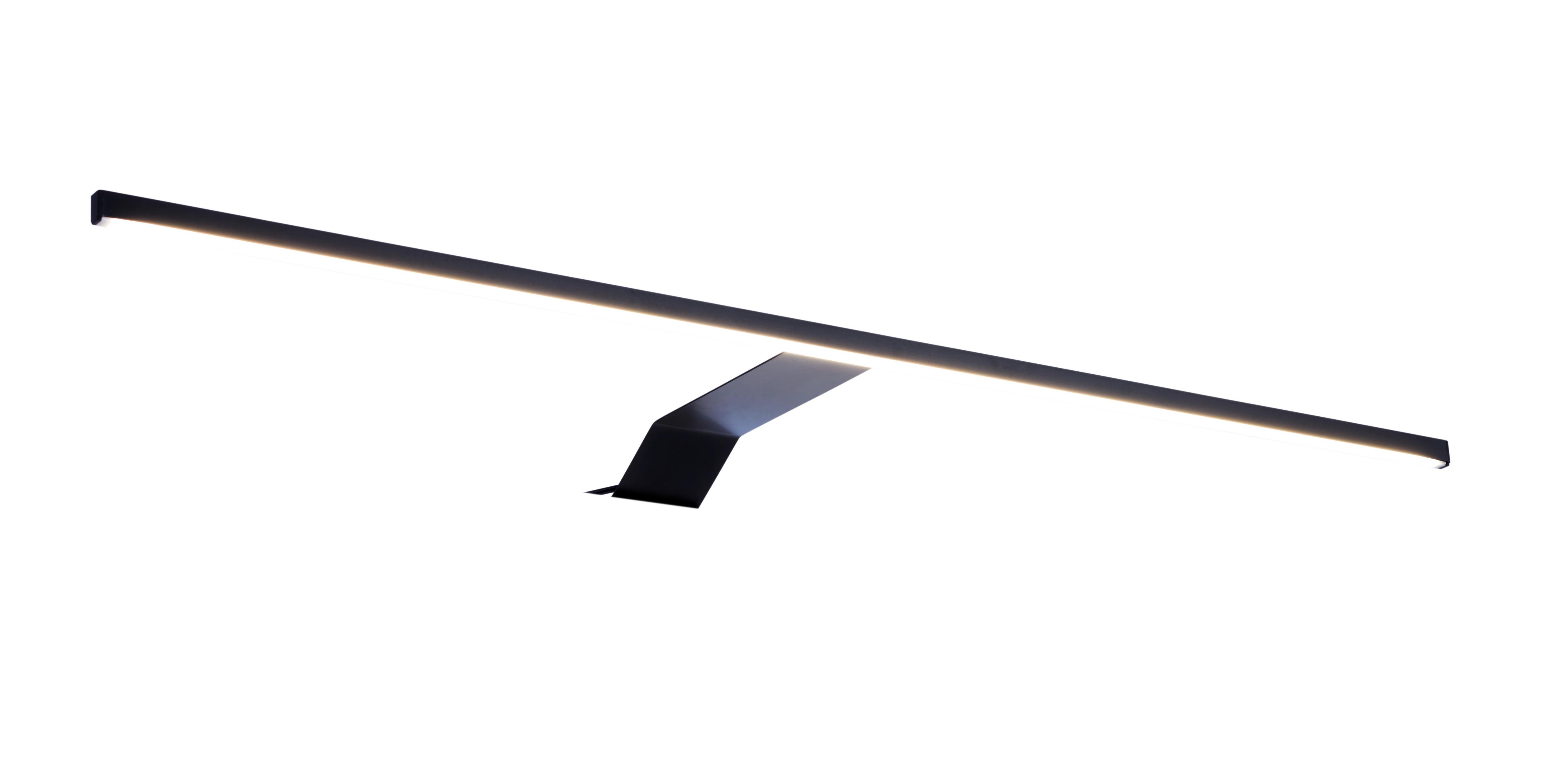 Aufbauleuchte Slimline in Schwarz max. 6 Watt - Schwarz, MODERN, Kunststoff (60cm)