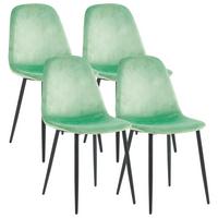 STUHL-SET FIOLO - Schwarz/Mintgrün, Design, Holzwerkstoff/Metall (41/85/44cm) - MID.YOU