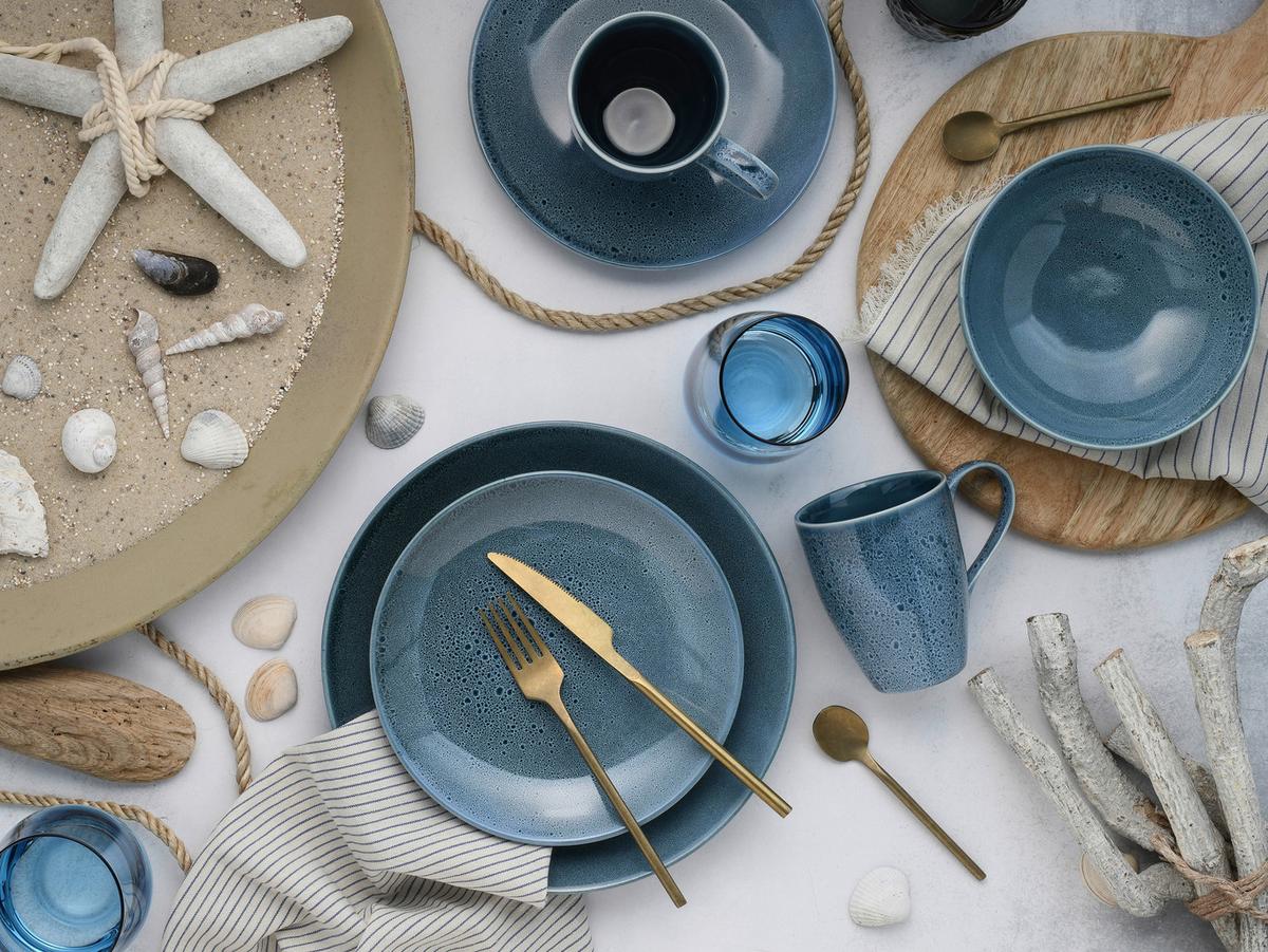 Kombinirani Servis Reactive Blue, 16-Delni - modra, keramika - Creatable