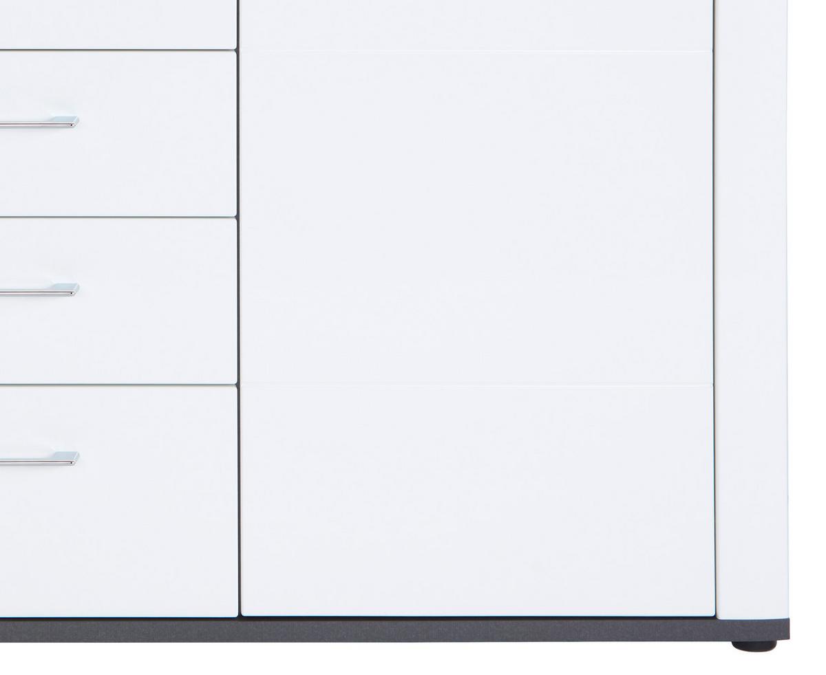 Komoda Alassio Alsk09 - barve kroma/črna, Moderno, umetna masa/leseni material (156,3/86,2/40,5cm) - Mömax