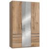 Ormar S Klasičnim Vratima Level 36 A - boje hrasta/boje kroma, Moderno, drvni materijal (150/236/58cm) - Modern Living