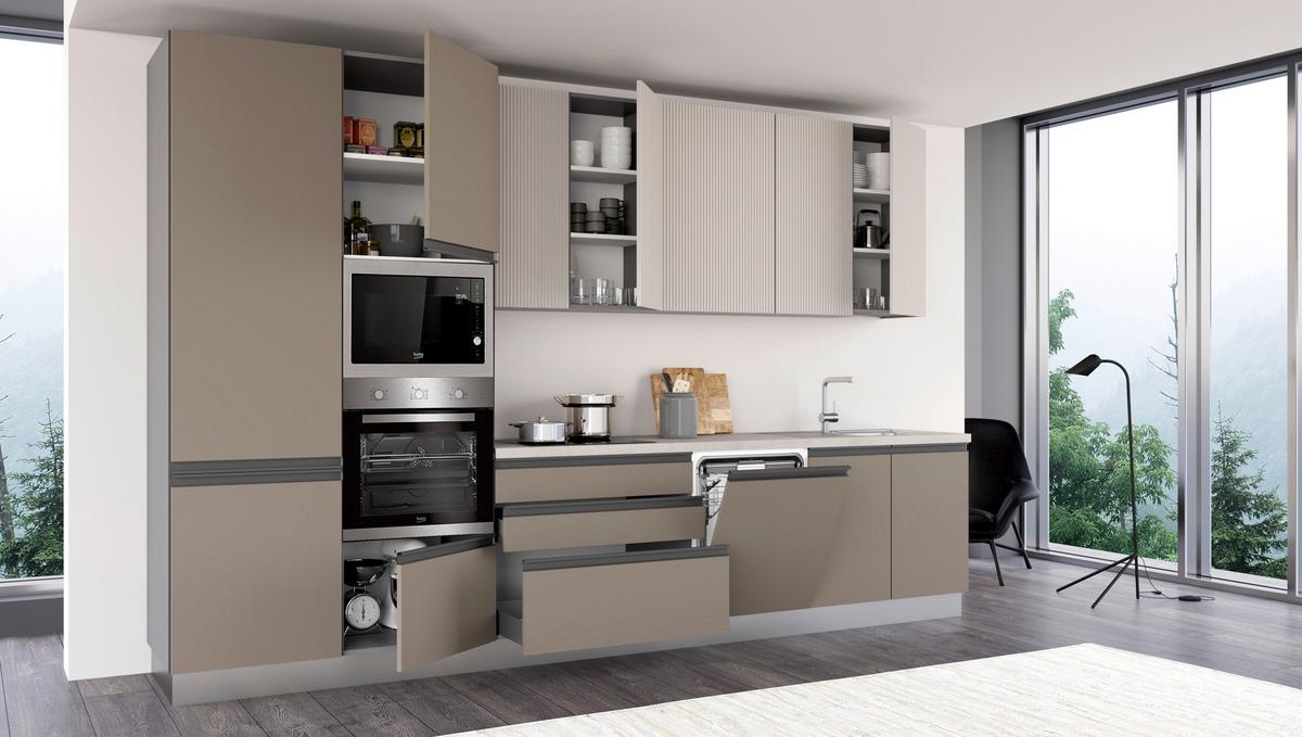 Blok Kuhinja S Aparatima New Helena 360 Dx - kašmir/siva, Konvencionalno, metal/drvo (360/240/60cm) - Mömax