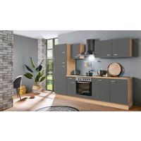 Küchenblock Aritsan-Classic Grau B: ca. 270 cm - Silberfarben/Graphitfarben, KONVENTIONELL, Holzwerkstoff/Kunststoff (270cm) - Menke