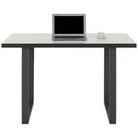 Schreibtisch in Weiss/Grau - Weiss/Grau, Modern, Holzwerkstoff/Metall (120/74,1/75cm) - Mömax