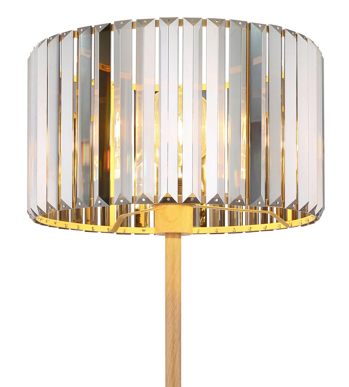 STEHLEUCHTE 40220146 RUN - Braun/Grau, Trend, Glas/Metall (35/150cm) - Globo