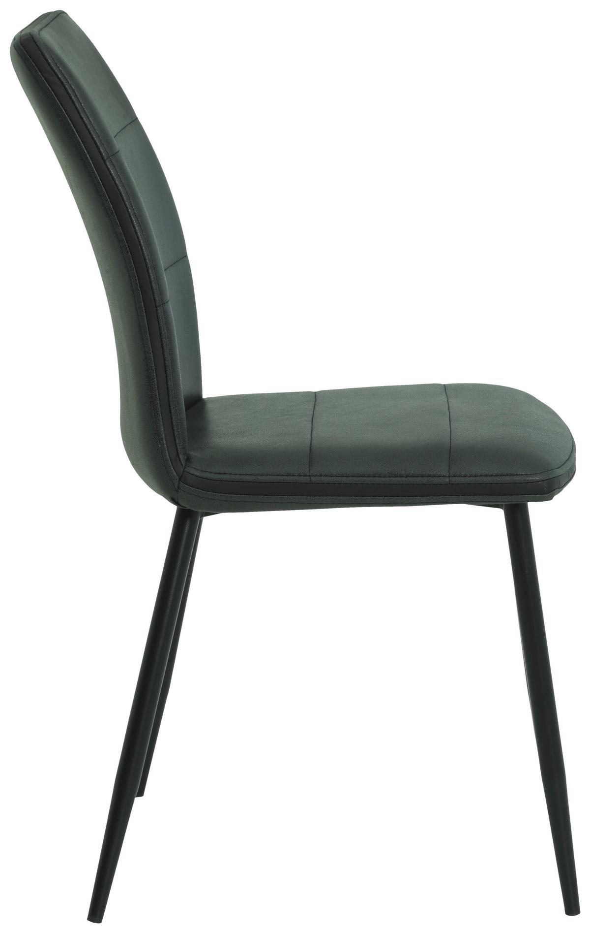 STUHL-SET Caroline S Anthrazit - Anthrazit/Schwarz, MODERN, Textil/Metall (44/87/57cm) - MID.YOU