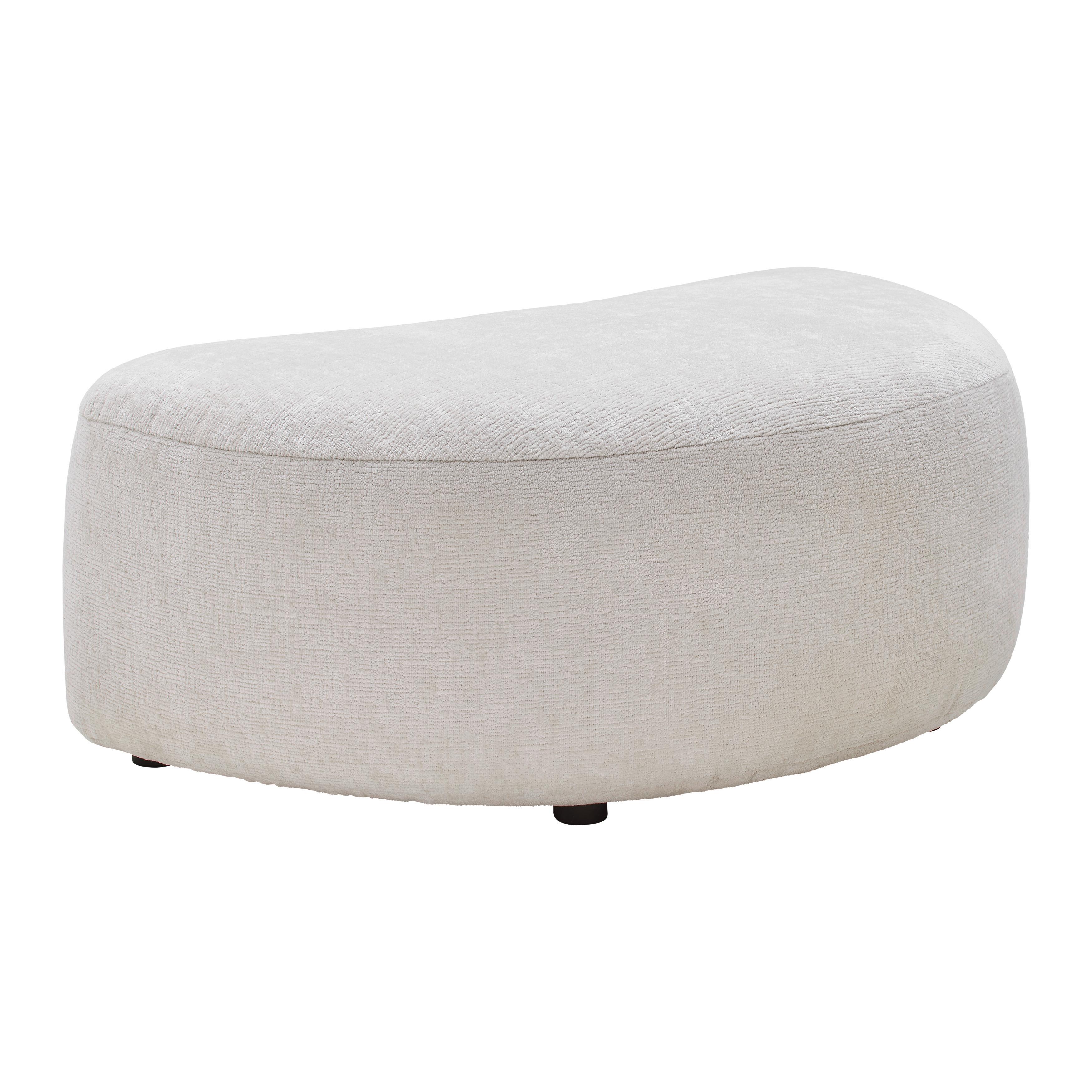 Hocker Leonas in Beige - Beige/Schwarz, Modern, Kunststoff/Textil (102/42/66cm) - Premium Living