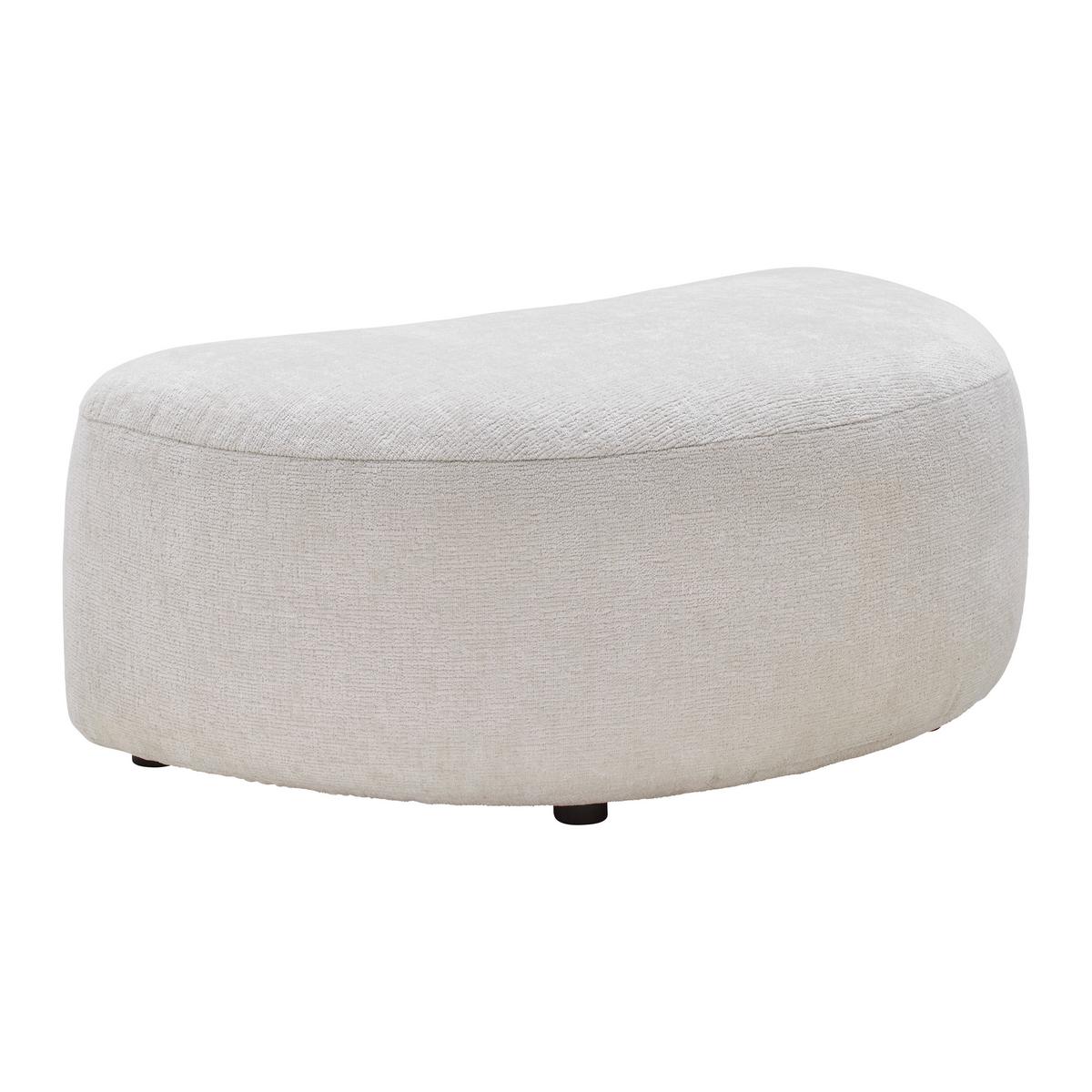 Hocker Leonas in Beige - Beige/Schwarz, Modern, Kunststoff/Textil (102/42/66cm) - Premium Living